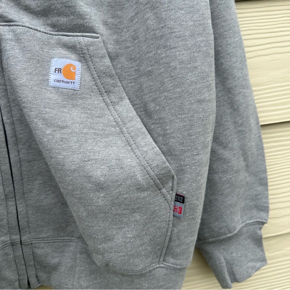NWT Carhartt FR Flame Resistant Full Zip Hoodie CAT3 2112 Force Loose Fit Large - Picture 3 of 7